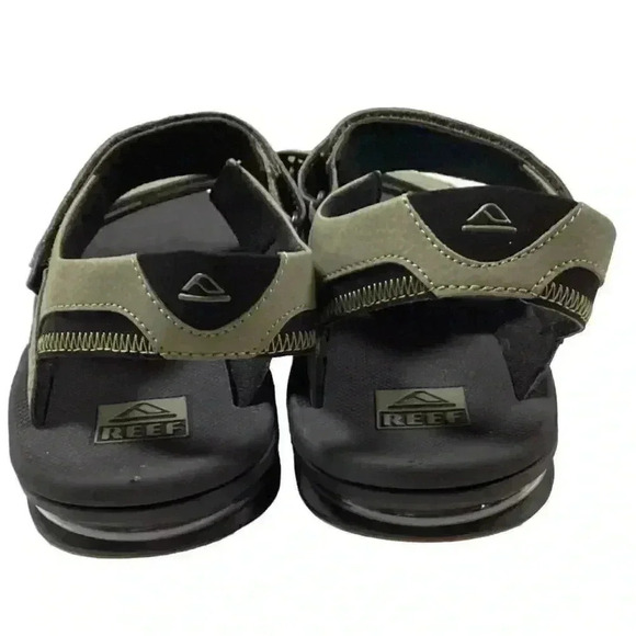 Reef Fanning Baja Mens 13 Strap Sandals Green Olive Faux Leather Vegan NEW main image 7